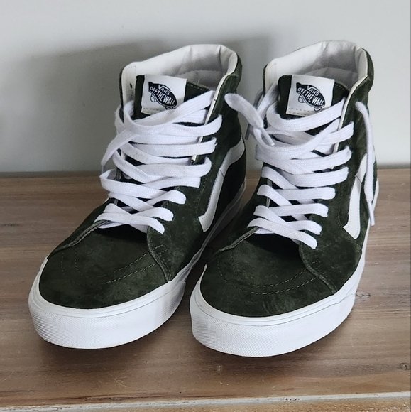 Vans Off The Wall Men's Green High-Top Sneakers, Size 10, Worn Twice, Clean - Picture 2 of 14
